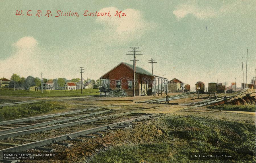 Postcard: Washington County Railroad Station, Eastport, Maine